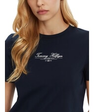 TOMMY HILFIGER TH T-shirt a maniche corte con stampa dark night navy - T-shirt e Top Donna - 3