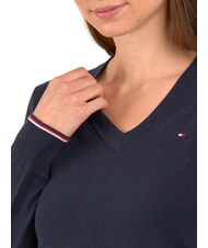 TOMMY HILFIGER TH Pullover da donna scollo a V desert sky - Maglie Donna - 4