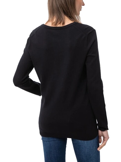 TH Maglione donna con scollo a V tommy black - Maglie Donna