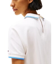 TOMMY HILFIGER TH Polo a maniche corte da donna ecru - Polo Donna - 3