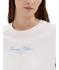 TOMMY HILFIGER TH T-shirt a maniche corte con stampa light pink - T-shirt e Top Donna - 3