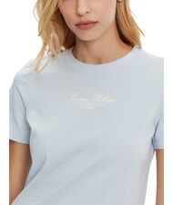 TOMMY HILFIGER TH T-shirt a maniche corte con stampa breezy blue - T-shirt e Top Donna - 3