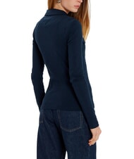 TOMMY HILFIGER TH Polo a manica lunga slim fit dark night navy - Polo Donna - 2