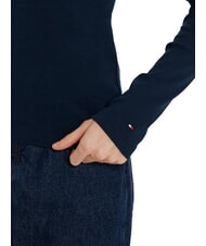TOMMY HILFIGER TH Polo a manica lunga slim fit dark night navy - Polo Donna - 4