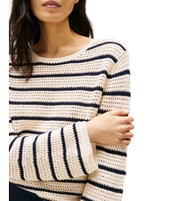 TOMMY HILFIGER POINTELLE CROCHET Maglioncino leggero a righe white china blue stripe - Maglie Donna - 3
