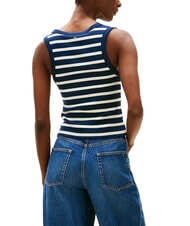 TOMMY HILFIGER HENLEY Canotta a 3 bottoni dark night navy white breton stripe - T-shirt e Top Donna - 2