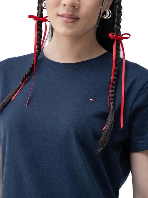 SLUB T-shirt manica corta in cotone dark night navy - T-shirt e Top Donna