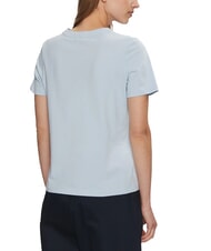 TOMMY HILFIGER MODERN SCRIPT T-shirt in cotone con stampa breezy blue - T-shirt e Top Donna - 2