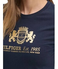 TOMMY HILFIGER VARSITY T-shirt donna slim fit con stampa dark night navy - T-shirt e Top Donna - 3
