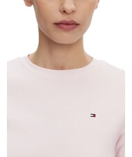 TOMMY HILFIGER TH T-Shirt in cotone light pink - T-shirt e Top Donna - 3