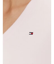 TOMMY HILFIGER TH T-shirt a manica corta scollo a V light pink - T-shirt e Top Donna - 4