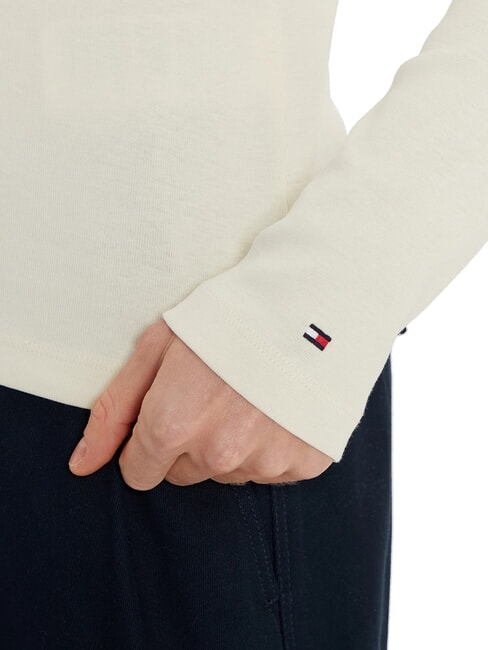 TH Polo a manica lunga slim fit ivory petal - Polo Donna