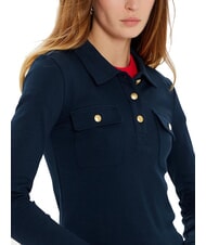 TOMMY HILFIGER TH Polo a manica lunga slim fit dark night navy - Polo Donna - 3