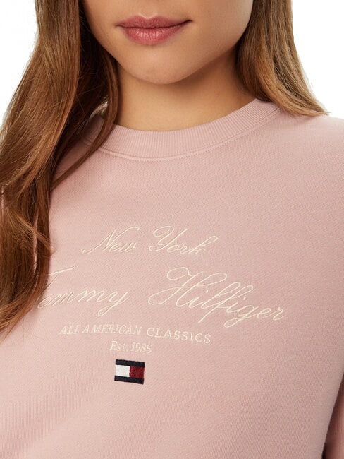 MODERN SCRIPT Felpa donna a girocollo foggy pink - Felpe Donna