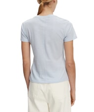 TOMMY HILFIGER SLUB T-shirt manica corta in cotone breezy blue - T-shirt e Top Donna - 2