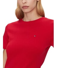 TOMMY HILFIGER TH T-Shirt in cotone primary red - T-shirt e Top Donna - 4