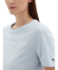 TOMMY HILFIGER TH 1985 T-Shirt in cotone breezy blue - T-shirt e Top Donna - 3