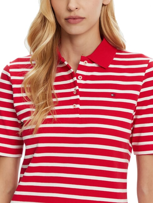 TH 1985 Polo donna a maniche corte medium red/white - Polo Donna