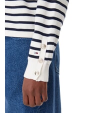 TOMMY HILFIGER VARSITY Maglione girocollo in cotone con logo ancient white - Maglie Donna - 4