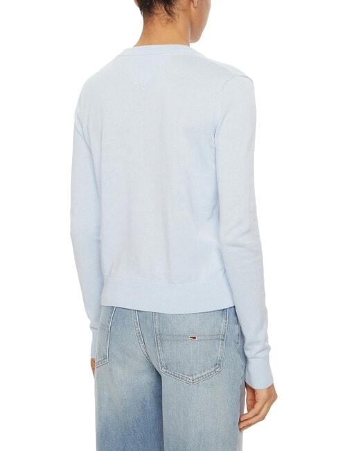 TH JEANS Maglione donna in cotone scolo a V sweet blue - Maglie Donna