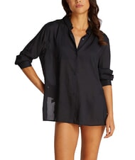 TOMMY HILFIGER TH Camicia donna in modal e viscosa black - Camicie Donna - 4