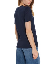 TOMMY HILFIGER TH 1985 T-Shirt in cotone dark night navy - T-shirt e Top Donna - 2
