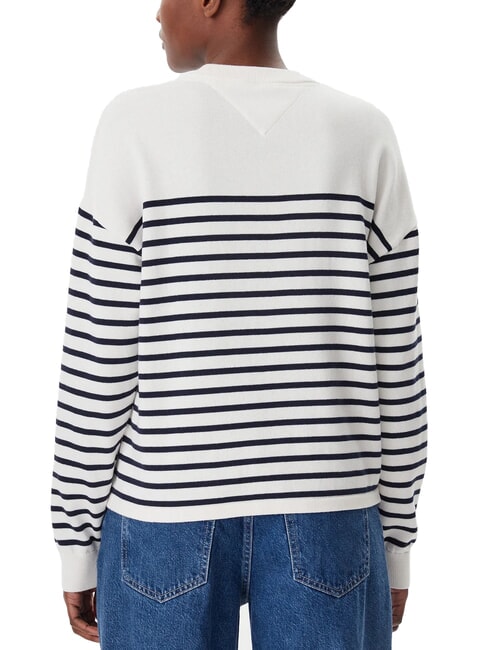 VARSITY Maglione girocollo in cotone con logo ancient white - Maglie Donna