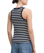 TOMMY HILFIGER TH Canotta dark night navy/ ecru stp - T-shirt e Top Donna - 2