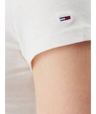 TOMMY HILFIGER TH JEANS T-shirt in cotone con stampa logo ancient white - T-shirt e Top Donna - 4