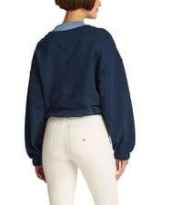 TOMMY HILFIGER TJW Felpa girocollo donna con coulisse dark night navy - Felpe Donna - 2