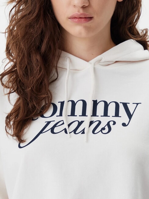 SCRIPT LOGO Felpa con cappuccio relaxed fit ancient white - Felpe Donna