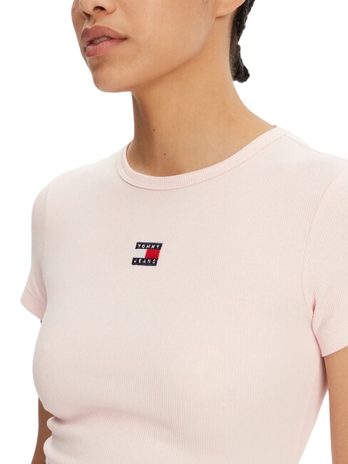 TH JEANS T-shirt manica corta a costine precious pink - T-shirt e Top Donna