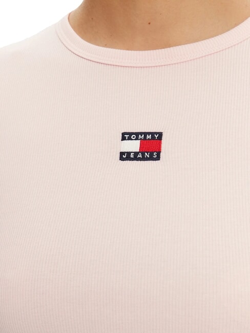 TH JEANS T-shirt manica corta a costine precious pink - T-shirt e Top Donna