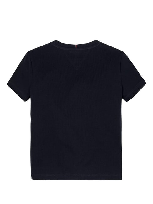 KIDS BIMBA T-shirt in cotone stampa glitterata dark night navy - T-shirt Bambino