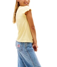 TOMMY HILFIGER KIDS BIMBA T-shirt manica corta con riccetti citronella - T-shirt Bambino - 2