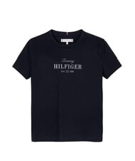 TOMMY HILFIGER KIDS BIMBA T-shirt in cotone stampa glitterata dark night navy - T-shirt Bambino - 4