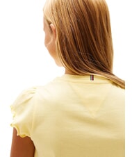 TOMMY HILFIGER KIDS BIMBA T-shirt manica corta con riccetti citronella - T-shirt Bambino - 3