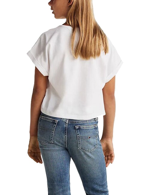 KIDS BIMBA T-shirt a maniche corte con logo rilievo white - T-shirt Bambino