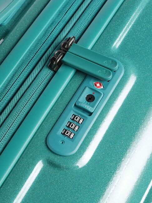 LOGODUCK Trolley Medio, espandibile glitter green - Trolley Rigidi