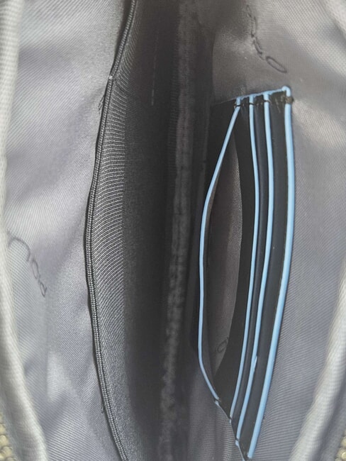 BLUE SQUARE Pochette Portacard in pelle Nero - Portafogli Uomo