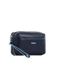 PIQUADRO BLUE SQUARE Pochette Portacard in pelle blu - Portafogli Uomo - 2