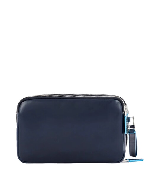BLUE SQUARE Pochette Portacard in pelle blu - Portafogli Uomo