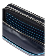PIQUADRO BLUE SQUARE Pochette Portacard in pelle blu - Portafogli Uomo - 4