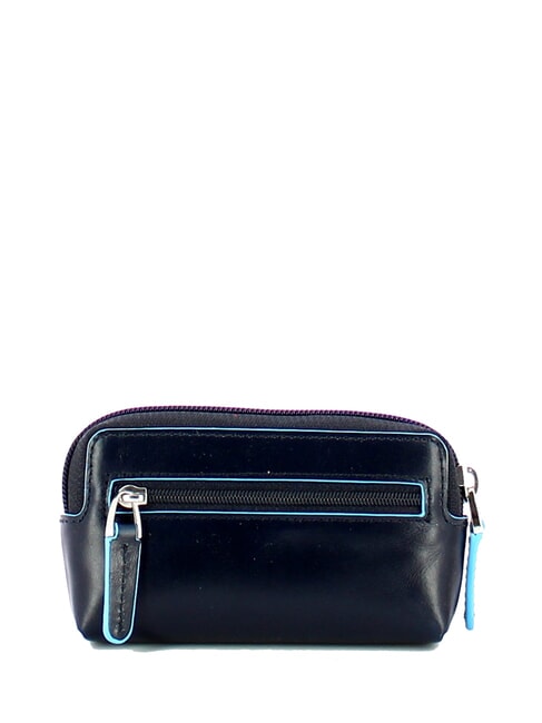BLUE SQUARE Astuccio portachiavi in pelle blu - Portachiavi