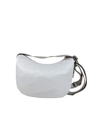 BORBONESE LUNA BAG SMALL ECO LINE Sacca con tracolla white cotton - Borse Donna - 2