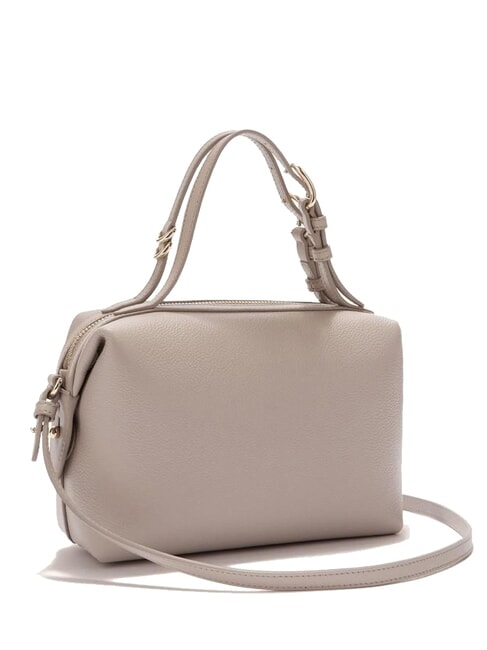 DOUBLE Borsa a bauletto in pelle con tracolla linen - Borse Donna