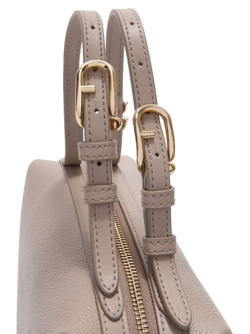 DOUBLE Borsa a bauletto in pelle con tracolla linen - Borse Donna