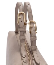 FURLA DOUBLE Borsa a bauletto in pelle con tracolla linen - Borse Donna - 3