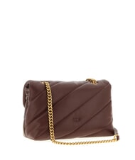 PINKO CLASSIC LOVE PUFF Borsa in pelle nappa burgundy wine-antique gold - Borse Donna - 2