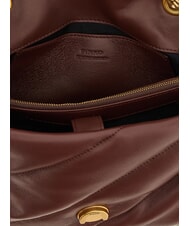 PINKO CLASSIC LOVE PUFF Borsa in pelle nappa burgundy wine-antique gold - Borse Donna - 3